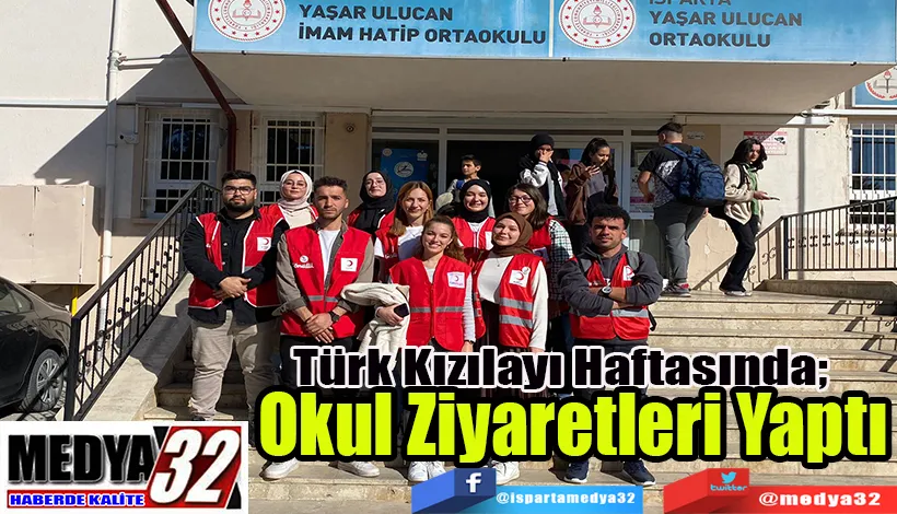Türk Kızılayı Haftasında;  Okul Ziyaretleri Yaptı
