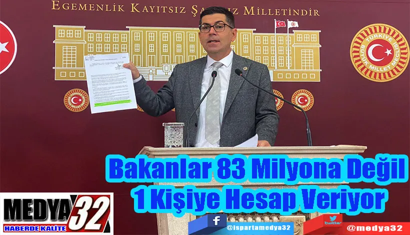 CHP Bakanların Karnesini Yayınladı:  Bakanlar 83 Milyona Değil  1 Kişiye Hesap Veriyor