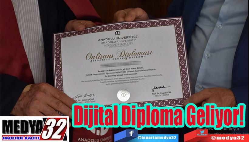 Dijital Diploma Geliyor! 