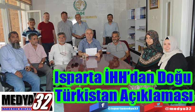Isparta İHH’dan Doğu  Türkistan Açıklaması