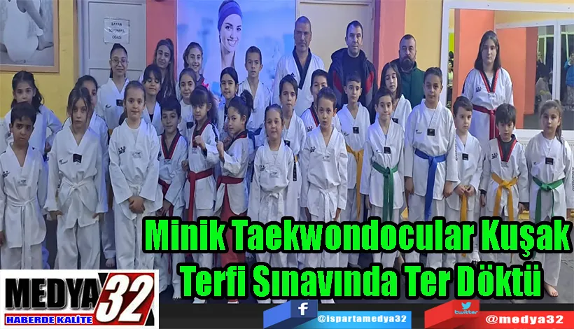 Minik Taekwondocular Kuşak  Terfi Sınavında Ter Döktü