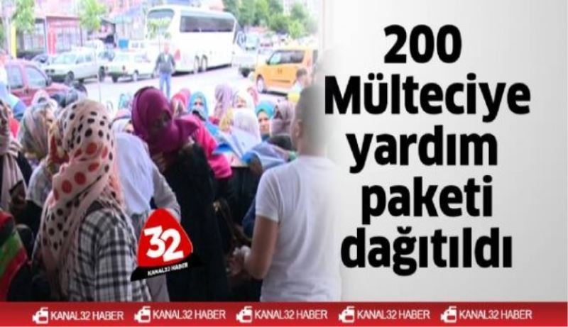 200 mülteciye yardım paketi dağıtıldı 