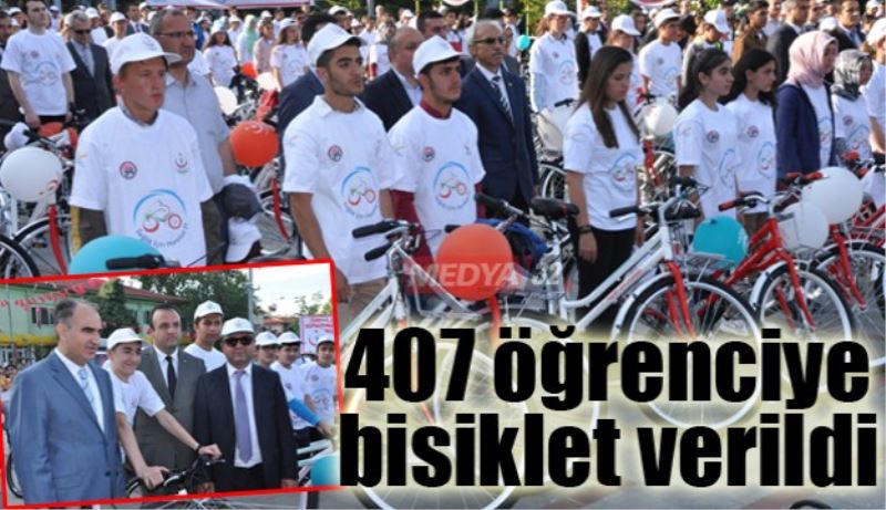 407 öğrenciye bisiklet dağıtıldı 
