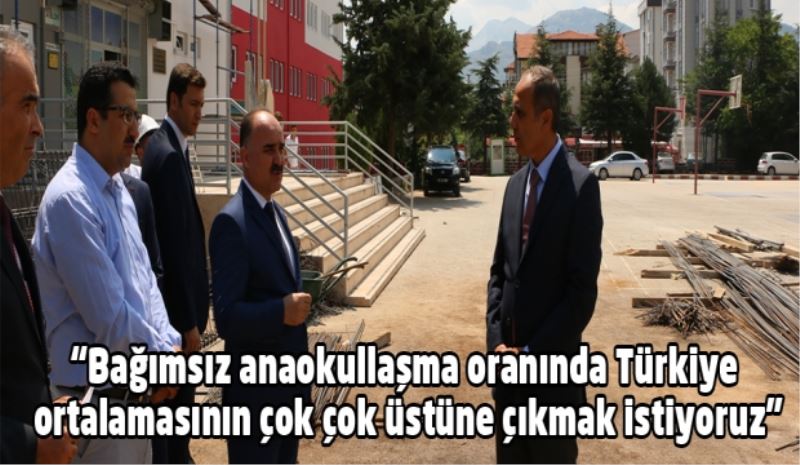 “Bağımsız anaokullaşma oranında Türkiye ortalamasının çok çok üstüne çıkmak istiyoruz”