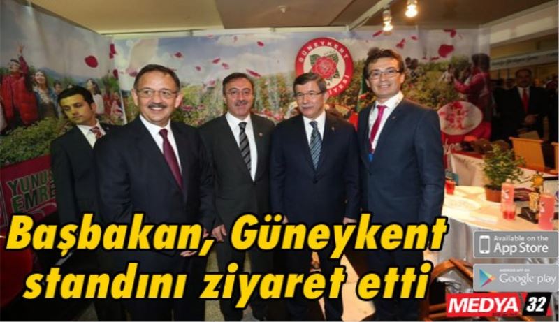 Başbakan Davutoğlu Güneykent standını ziyaret etti