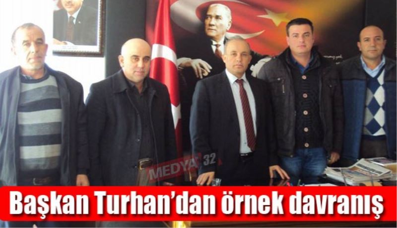 Başkan Turhan’dan örnek davranış