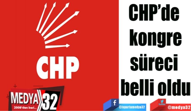 CHP’de 
kongre
süreci 
belli oldu
