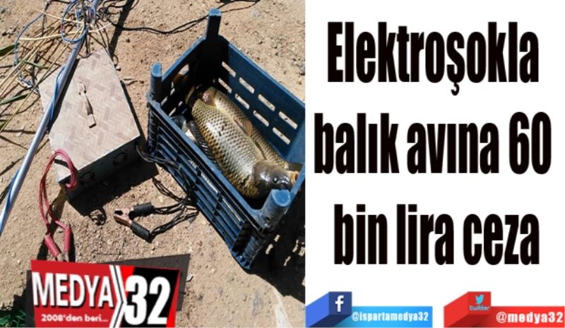 Elektroşokla 
balık avına 60 
bin lira ceza

