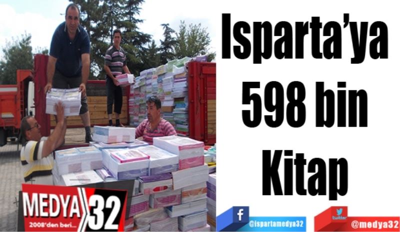 Isparta’ya 
598 bin 
Kitap 
