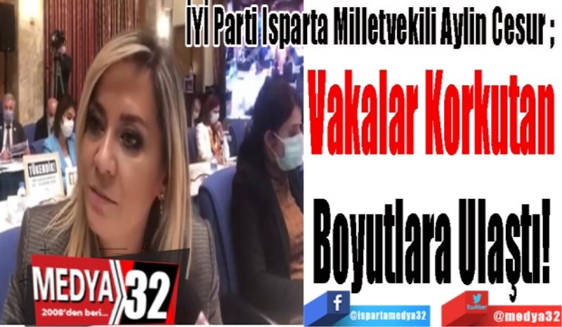 İYİ Parti Isparta Milletvekili Aylin Cesur; 
Vakalar 
Korkutan 
Boyutlara 
Ulaştı! 

