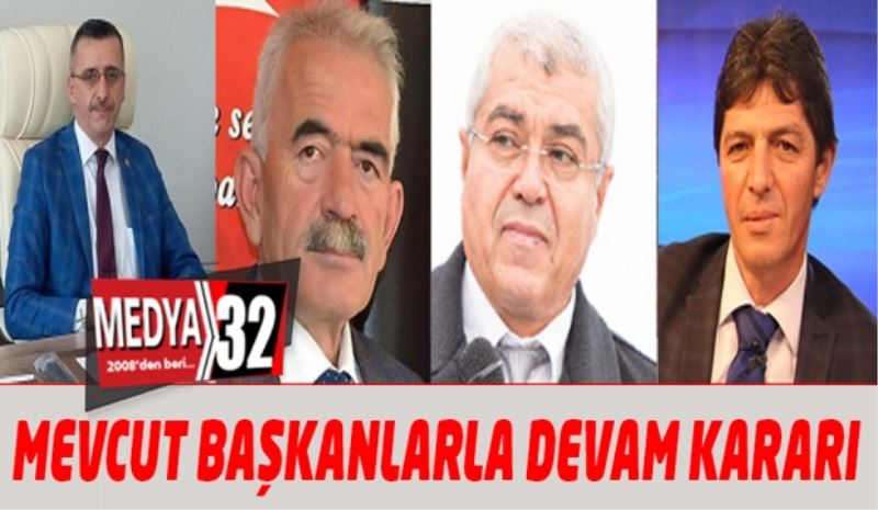 MHP mevcut başkanlarla devam kararı aldı