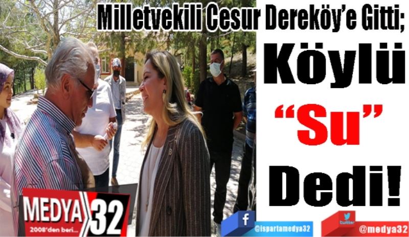 Milletvekili Cesur Dereköy’e Gitti; 
Köylü ‘Su’ Dedi!

