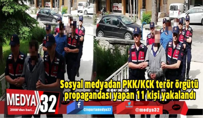 Sosyal medyadan PKK/KCK terör örgütü propagandası yapan 11 kişi yakalandı