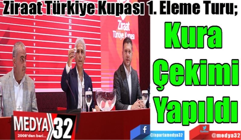 Ziraat Türkiye Kupası 1. Eleme Turu; 
Kura 
Çekimi
Yapıldı
