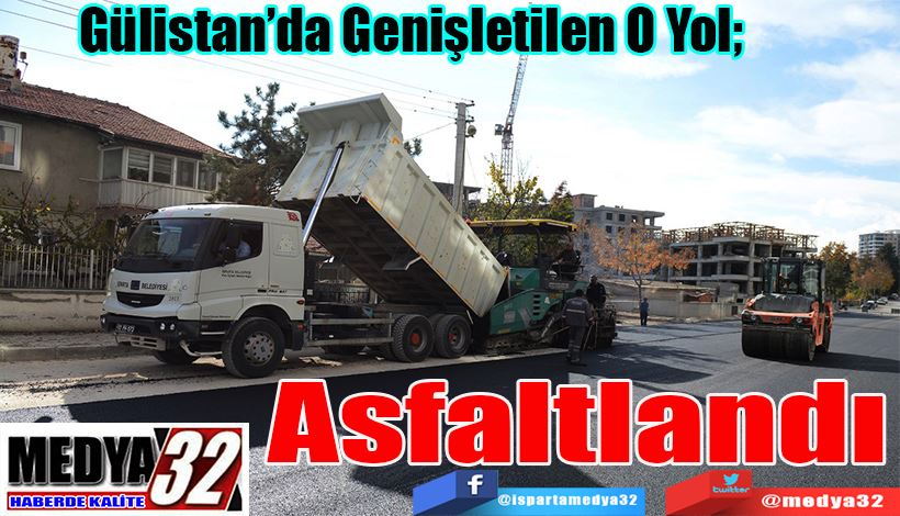 Gülistan’da Genişletilen Yol Asfaltlandı 