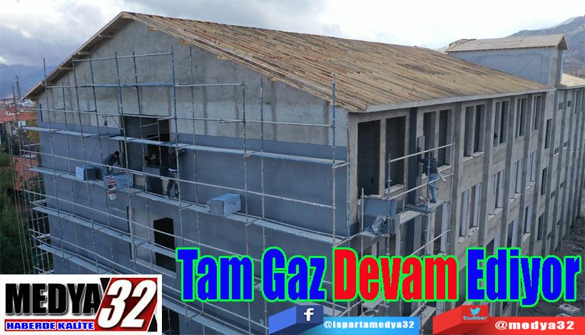 ISUBÜ Eğitim Binasında Çalışmalar;  Tam Gaz  Devam Ediyor 
