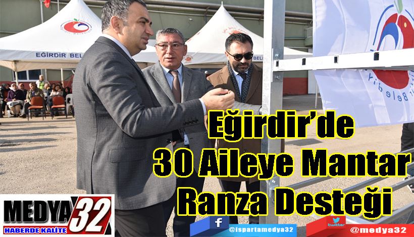 Eğirdir’de  30 Aileye Mantar  Ranza Desteği