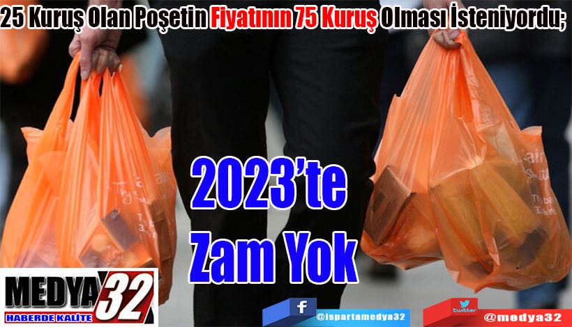 25 Kuruş Olan Poşetin Fiyatının 75 Kurul Olması İsteniyordu;  2023’te Zam Yok