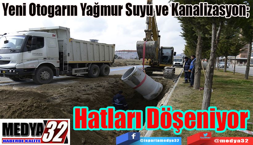 Yeni Otogarın Yağmur Suyu ve Kanalizasyon;  Hatları Döşeniyor 