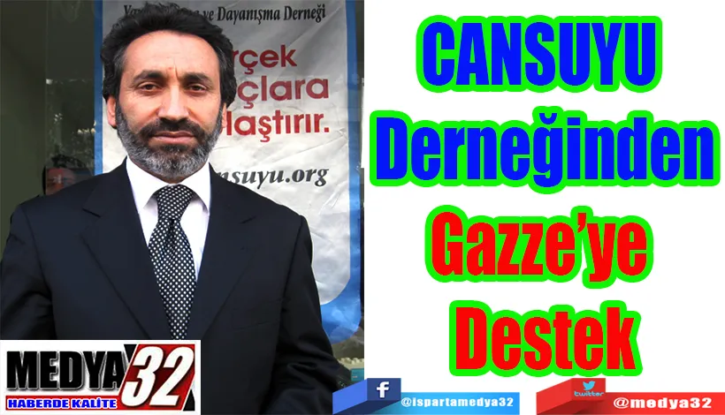 CANSUYU  Derneğinden Gazze’ye  Destek 