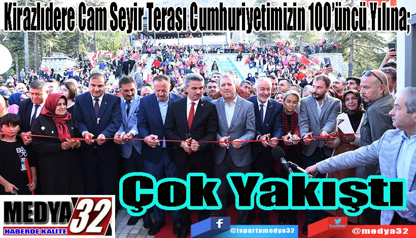 Kirazlıdere Cam Seyir Terası Cumhuriyetimizin 100’üncü Yılına;  Çok Yakıştı 