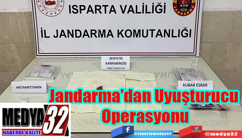 Jandarma’dan Uyuşturucu Operasyonu