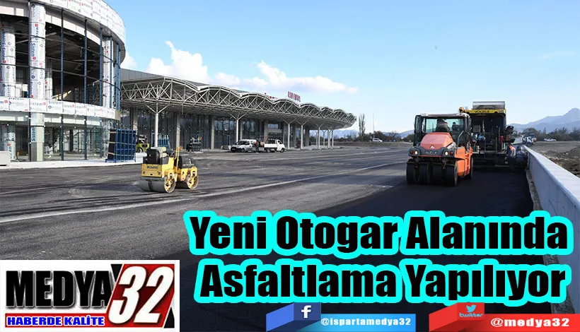 Yeni Otogar Alanında  Asfaltlama Yapılıyor 