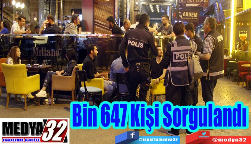 Bin 647 Kişi  Sorgulandı 