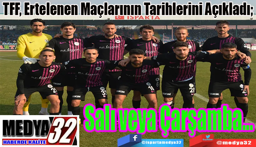 TFF, Ertelenen Maçlarının Tarihlerini Açıkladı;  Salı veya Çarşamba…