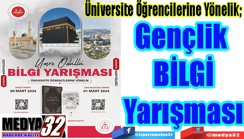 Üniversite Öğrencilerine Yönelik;  Gençlik Bilgi  Yarışması