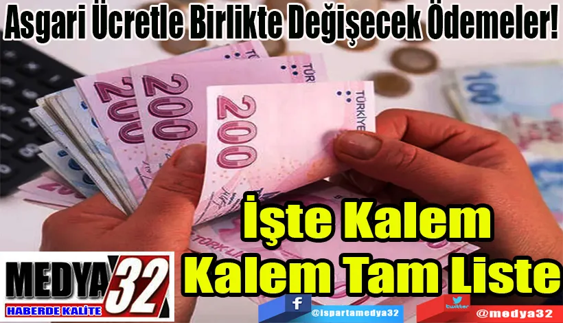 İşte Kalem  Kalem Tam Liste