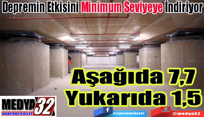 Depremin Etkisini Minimum Seviyeye İndiriyor  Aşağıda 7,7 Yukarıda 1,5