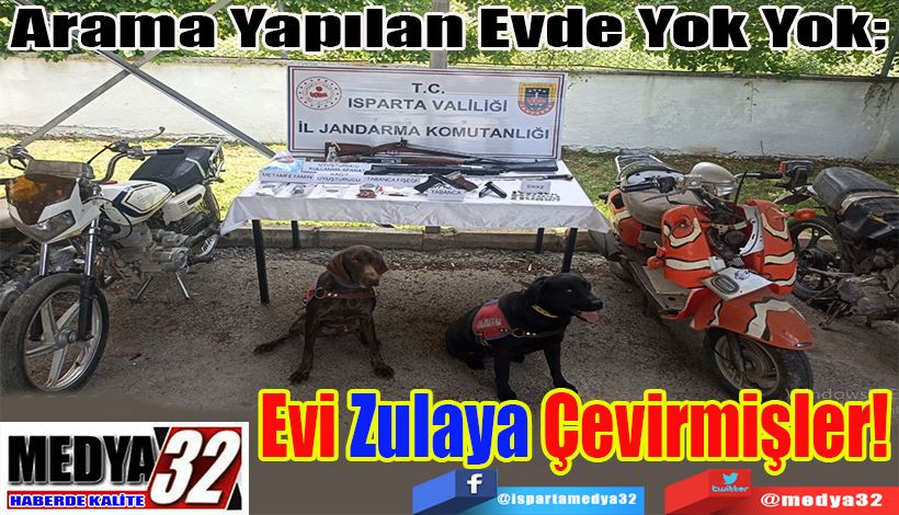 Arama Yapılan Evde Yok Yok;  Evi Zulaya Çevirmişler!