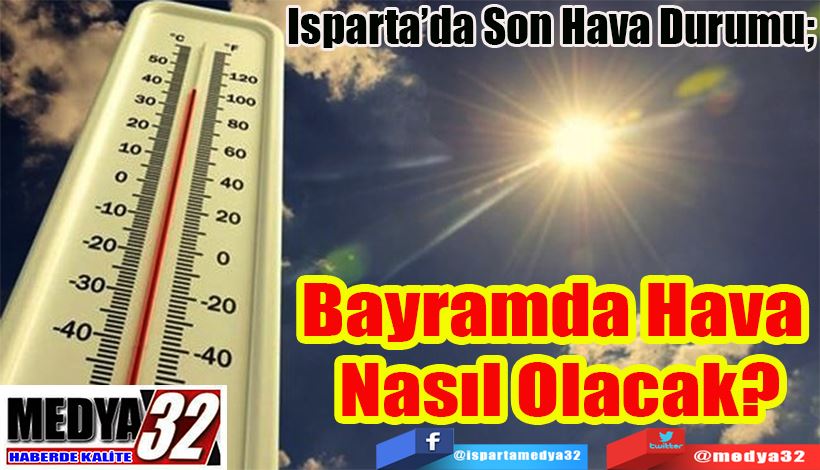 Isparta’da Son Hava Durumu;  Bayramda Hava  Nasıl Olacak? 