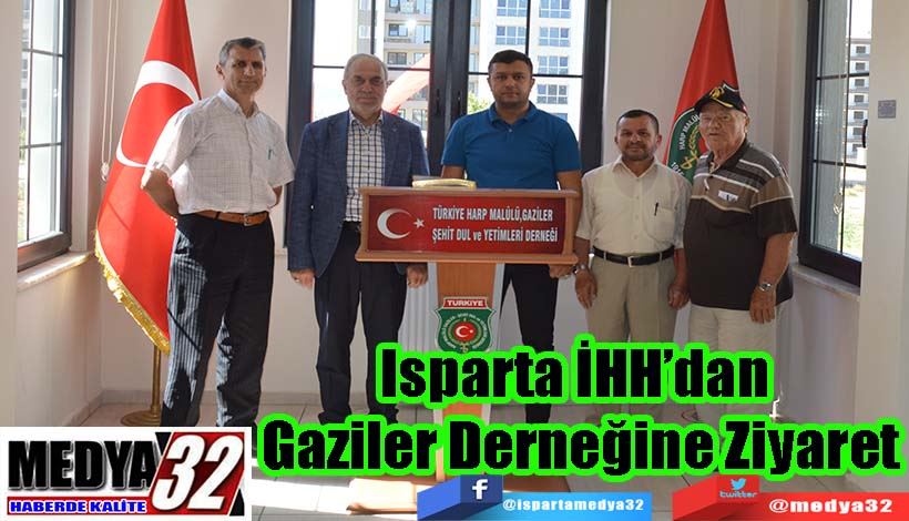 Isparta İHH’dan  Gaziler Derneğine Ziyaret