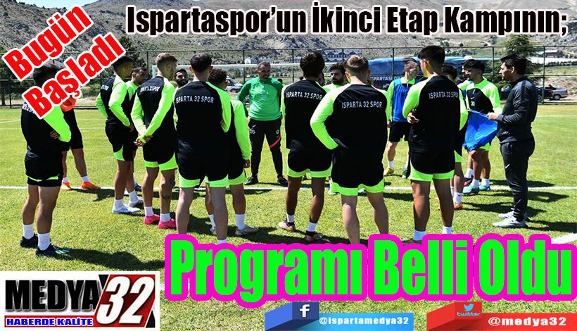 Bugün Başladı  Ispartaspor’un İkinci Etap Kampının;  Programı  Belli Oldu