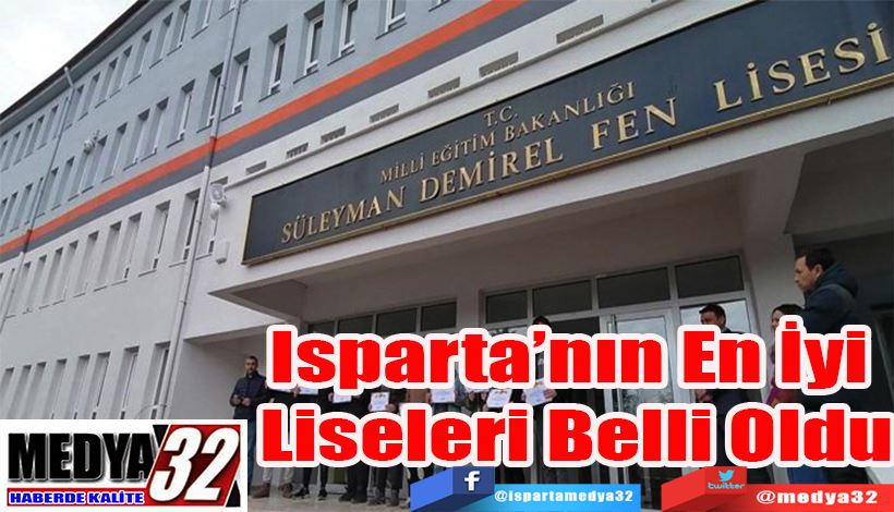 Isparta’nın En İyi  Liseleri Belli Oldu