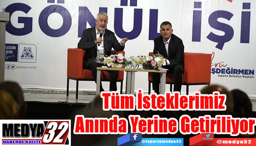 Tüm İsteklerimiz  Anında Yerine Getiriliyor 