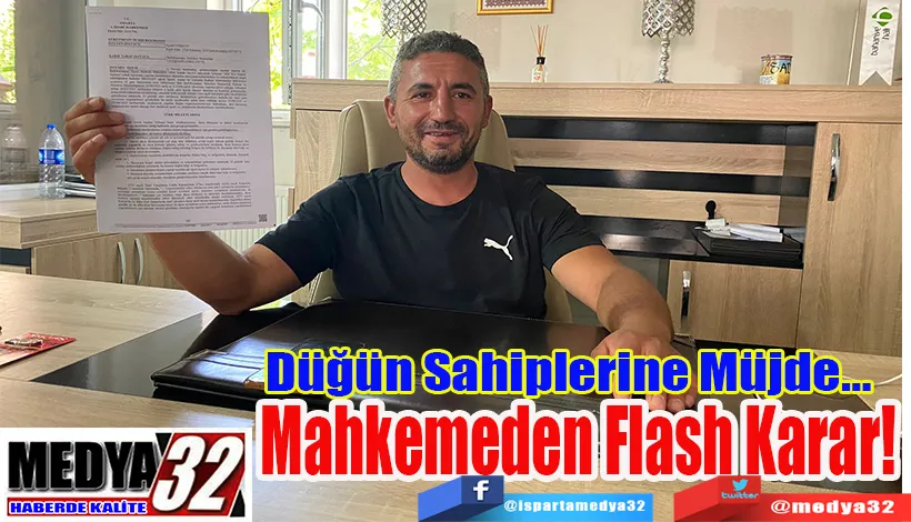 Düğün Sahiplerine Müjde…  Mahkemeden Flash Karar! 