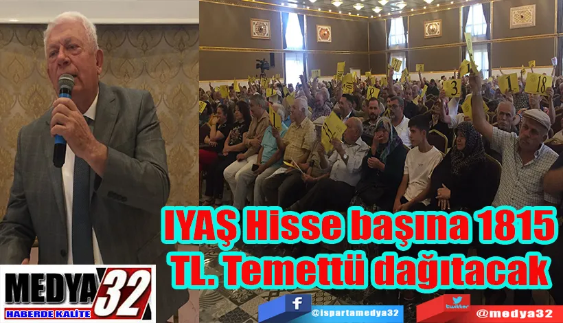 IYAŞ Hisse başına 1815 TL. Temettü dağıtacak