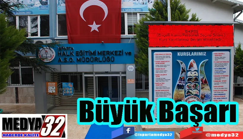 Isparta Halk Eğitim Merkezinden Büyük Başarı 