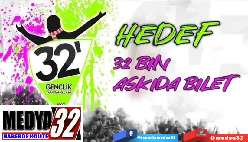 32 Gençlik Taraftar Grubundan Askıda Bilet Kampanyası;  Hedef 32 bin Askıda Bilet 