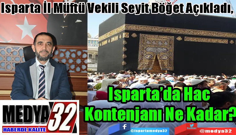  Isparta İl Müftü Vekili Seyit Böğet Açıkladı,  Isparta’da Hac  Kontenjanı Ne Kadar?