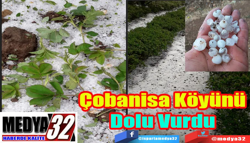 Çobanisa Köyünü Dolu Vurdu