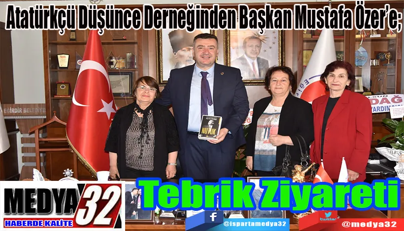 Atatürkçü Düşünce Derneğinden Başkan Mustafa Özer’e;  Tebrik Ziyareti