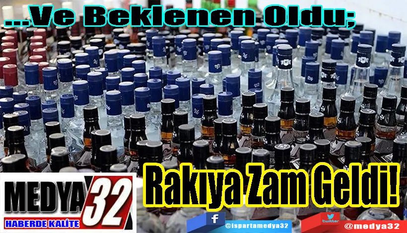 …Ve Beklenen Oldu;  Rakıya Zam Geldi!