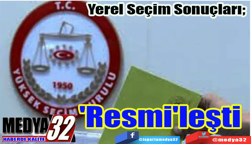 Yerel Seçim Sonuçları; 