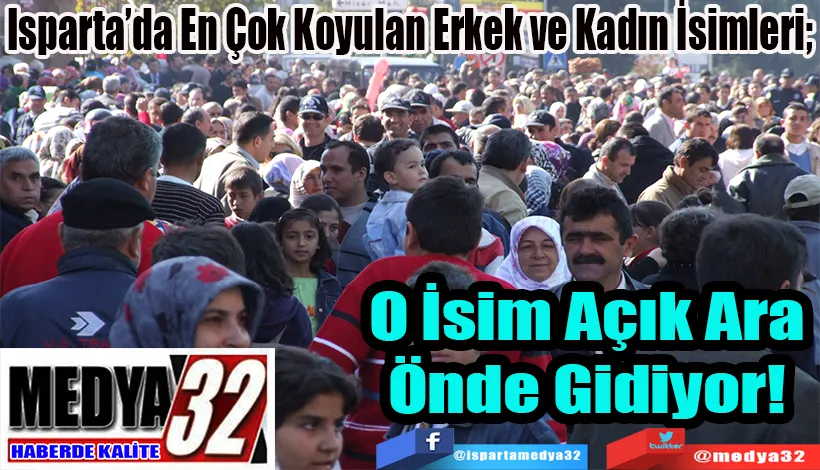 Isparta’da En Çok Koyulan Erkek ve Kadın İsimleri;  O İsim Açık Ara  Önde Gidiyor!
