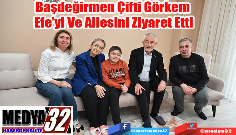 Başdeğirmen Çifti Görkem  Efe’yi Ve Ailesini Ziyaret Etti
