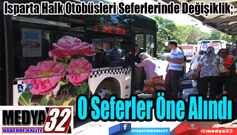 Isparta Halk Otobüsleri Seferlerinde Değişiklik;  O Seferler Öne Alındı 